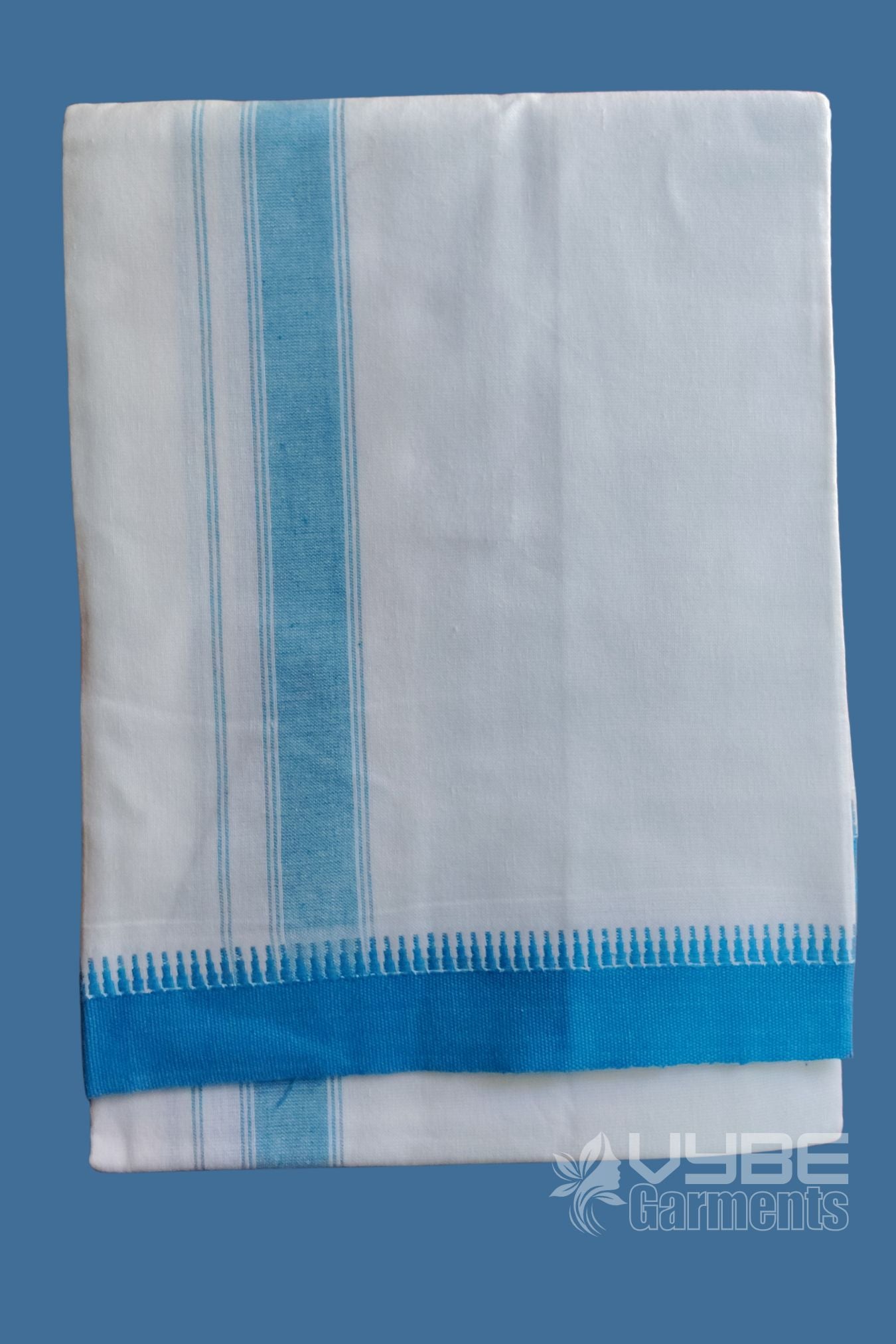 Cotton Single Dhoti with color border - Chutty