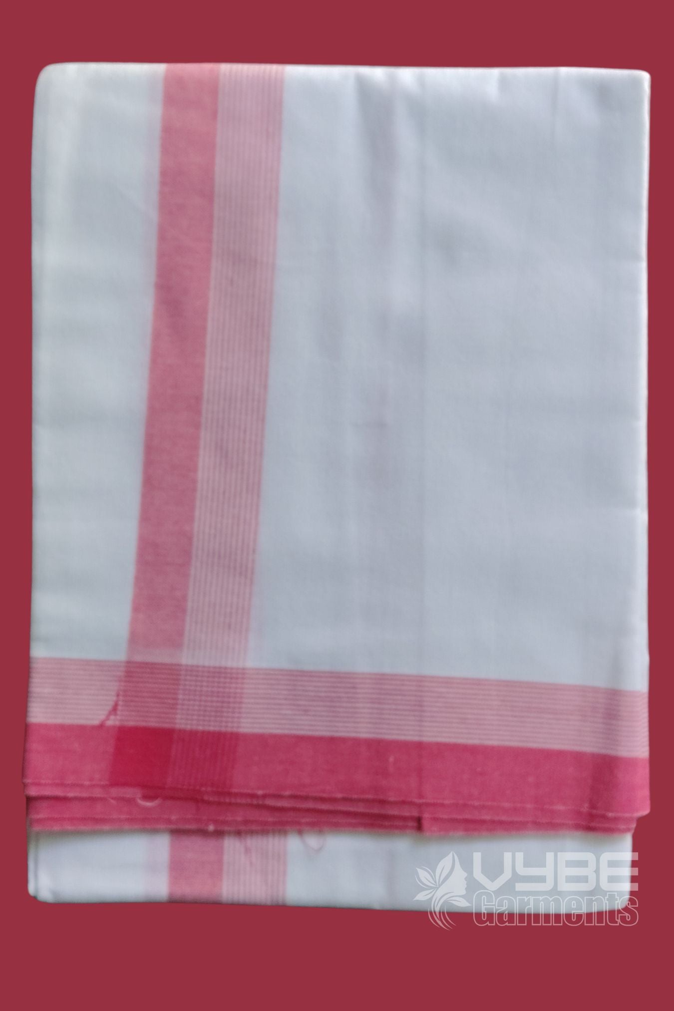 Cotton Single Dhoti with color border