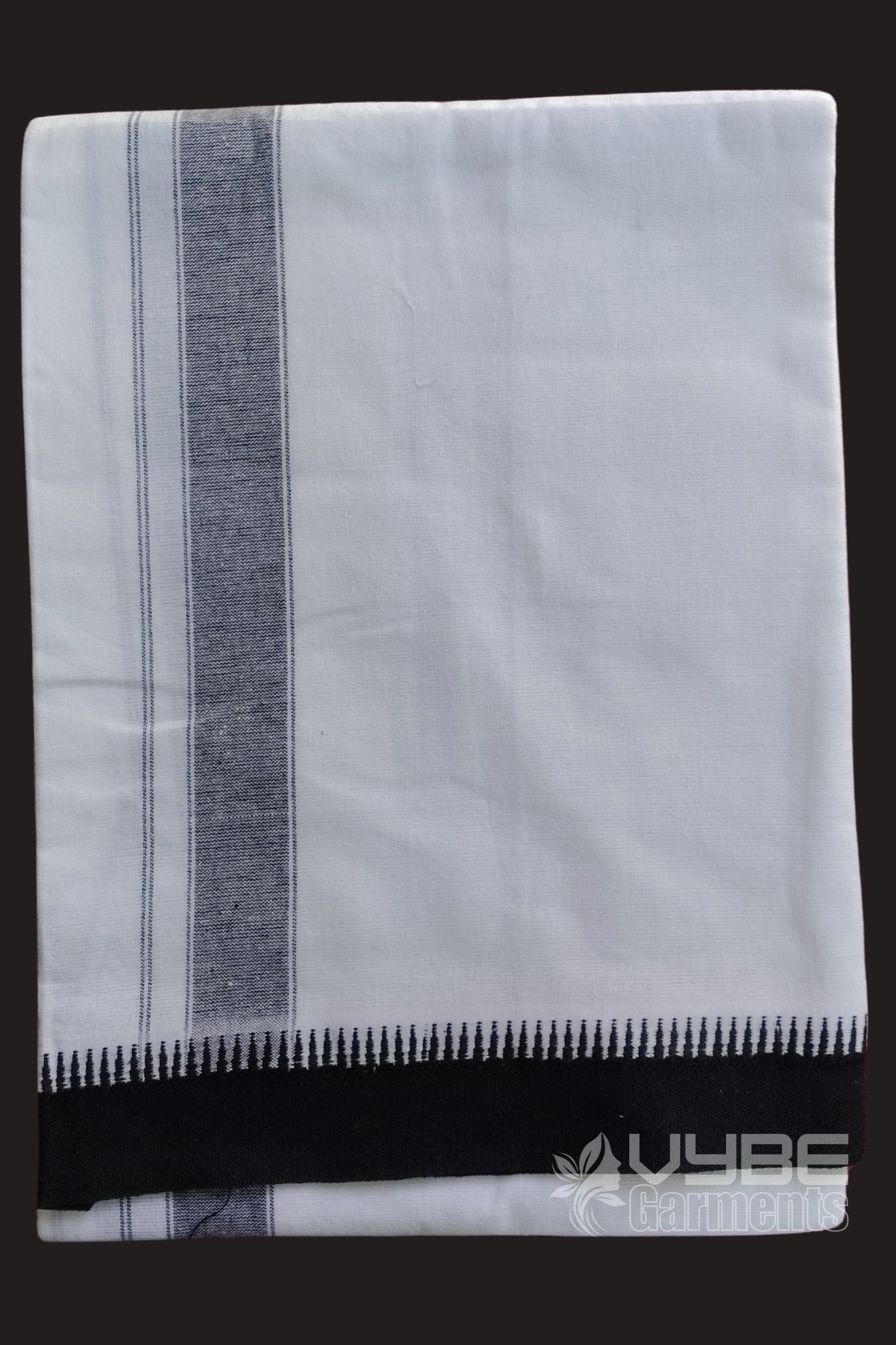 Cotton Single Dhoti with color border - Chutty