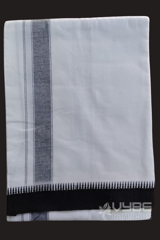 Cotton Single Dhoti with color border - Chutty