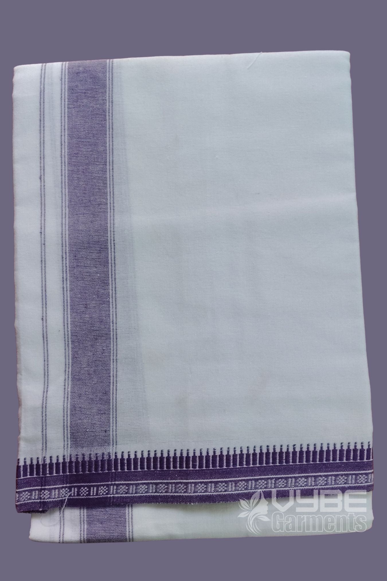 Cotton Single Dhoti with color border - Chutty
