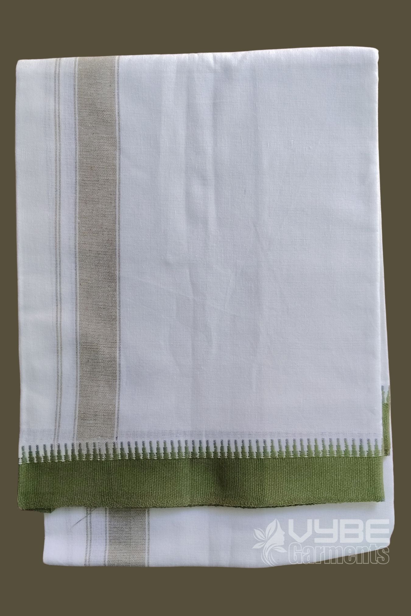 Cotton Single Dhoti with color border - Chutty