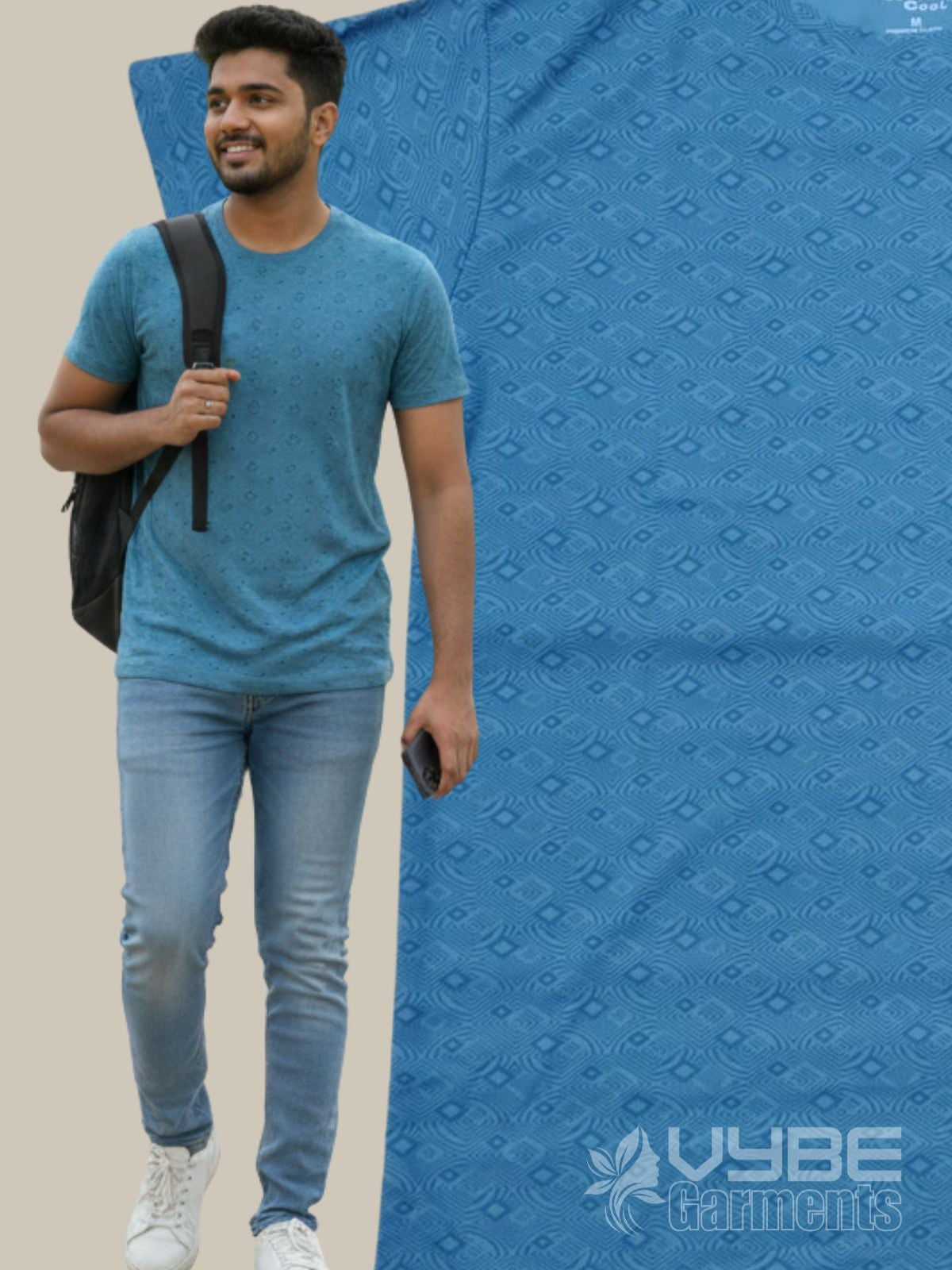 Unisex Camo-Lycra Tees-Teal