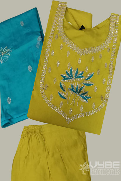 Roman Silk Churidar Suit