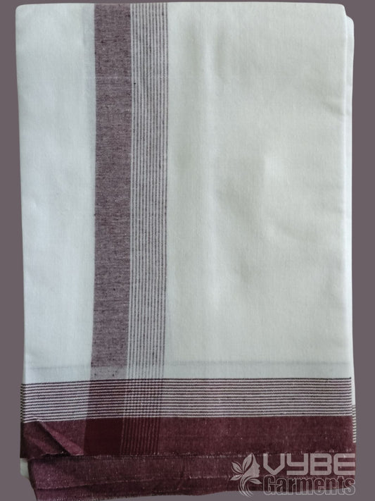 Cotton Single Dhoti with color border