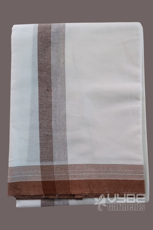 Cotton Single Dhoti with color border