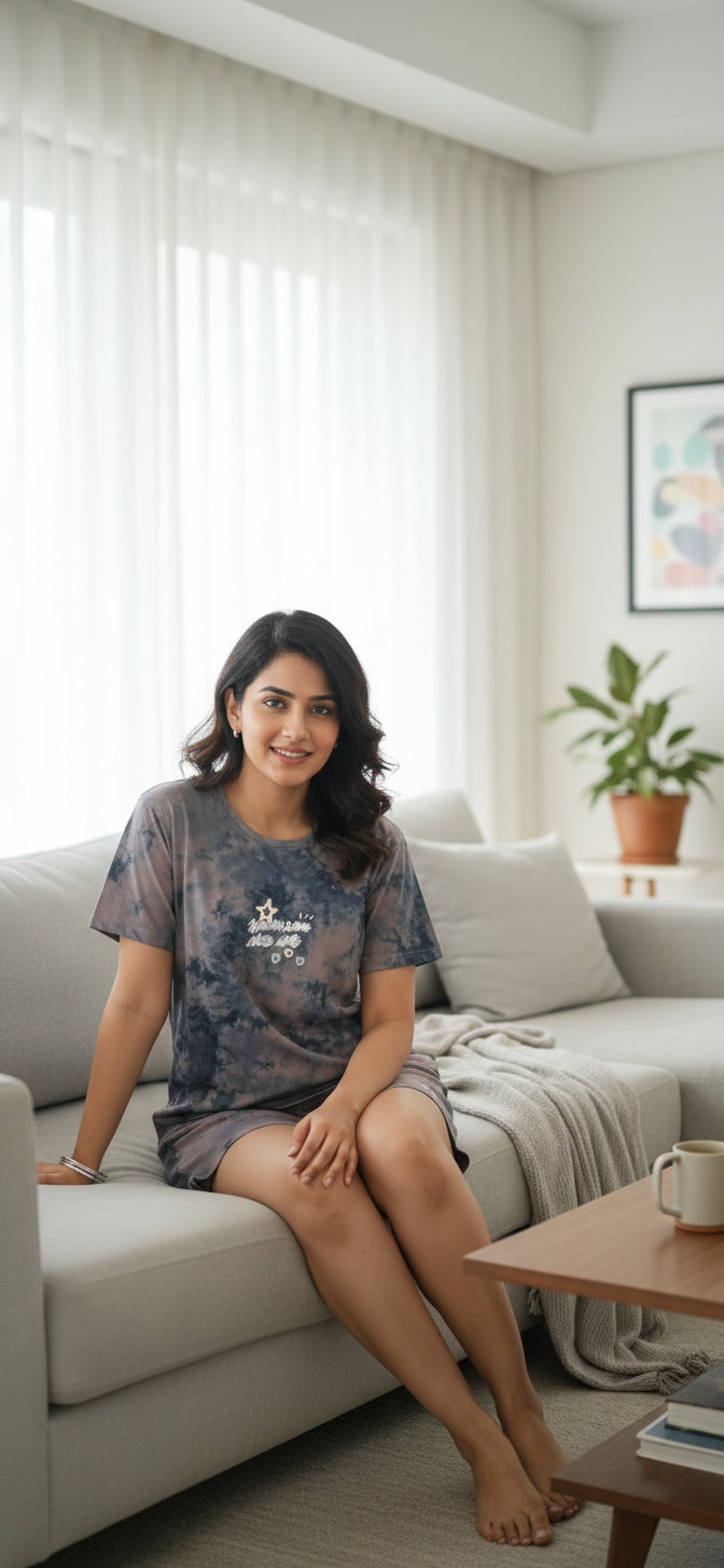 Ladies Tie-Dye Bermuda Set