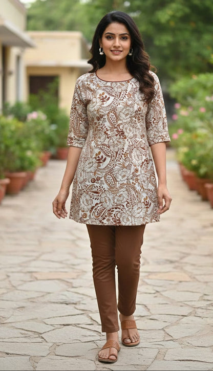 Short Kurtis with Floral prits