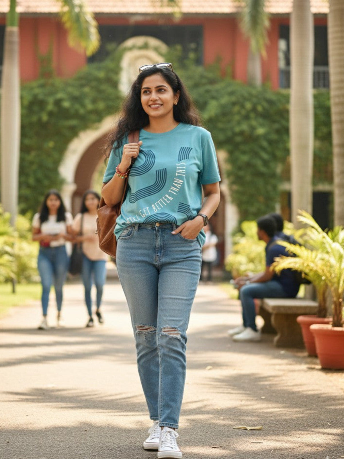 Title: Women’s Essential Cotton Abstract Graphic T-Shirt – Relaxed Fit