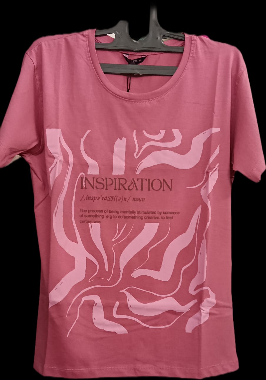 Title: Women’s Essential Cotton Abstract-Ins- Graphic T-Shirt