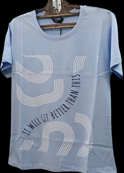 Title: Women’s Essential Cotton Abstract Graphic T-Shirt – Relaxed Fit