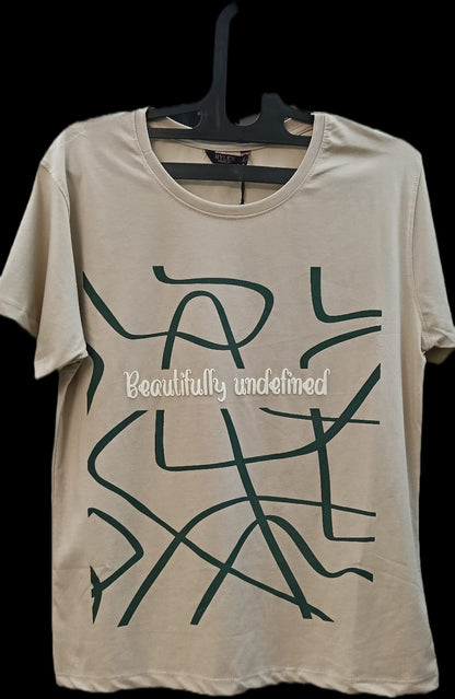 Title: Women’s Essential Cotton Abstract-L Graphic T-Shirt – Relaxed Fit