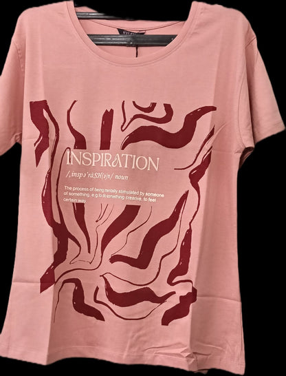 Title: Women’s Essential Cotton Abstract-Ins- Graphic T-Shirt