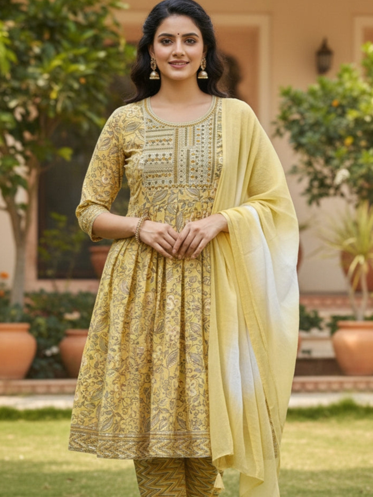 Umbrella cut Churidar Set