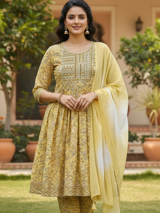 Umbrella cut Churidar Set