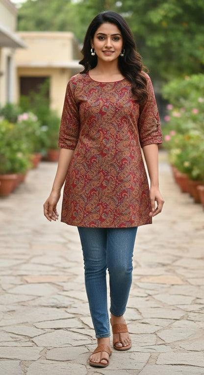 Short Kurtis with Floral prits