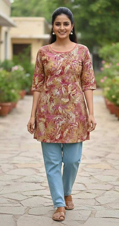 Short Kurtis with Floral prits