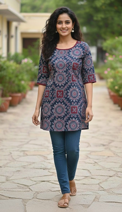 Short Kurtis with Floral prits