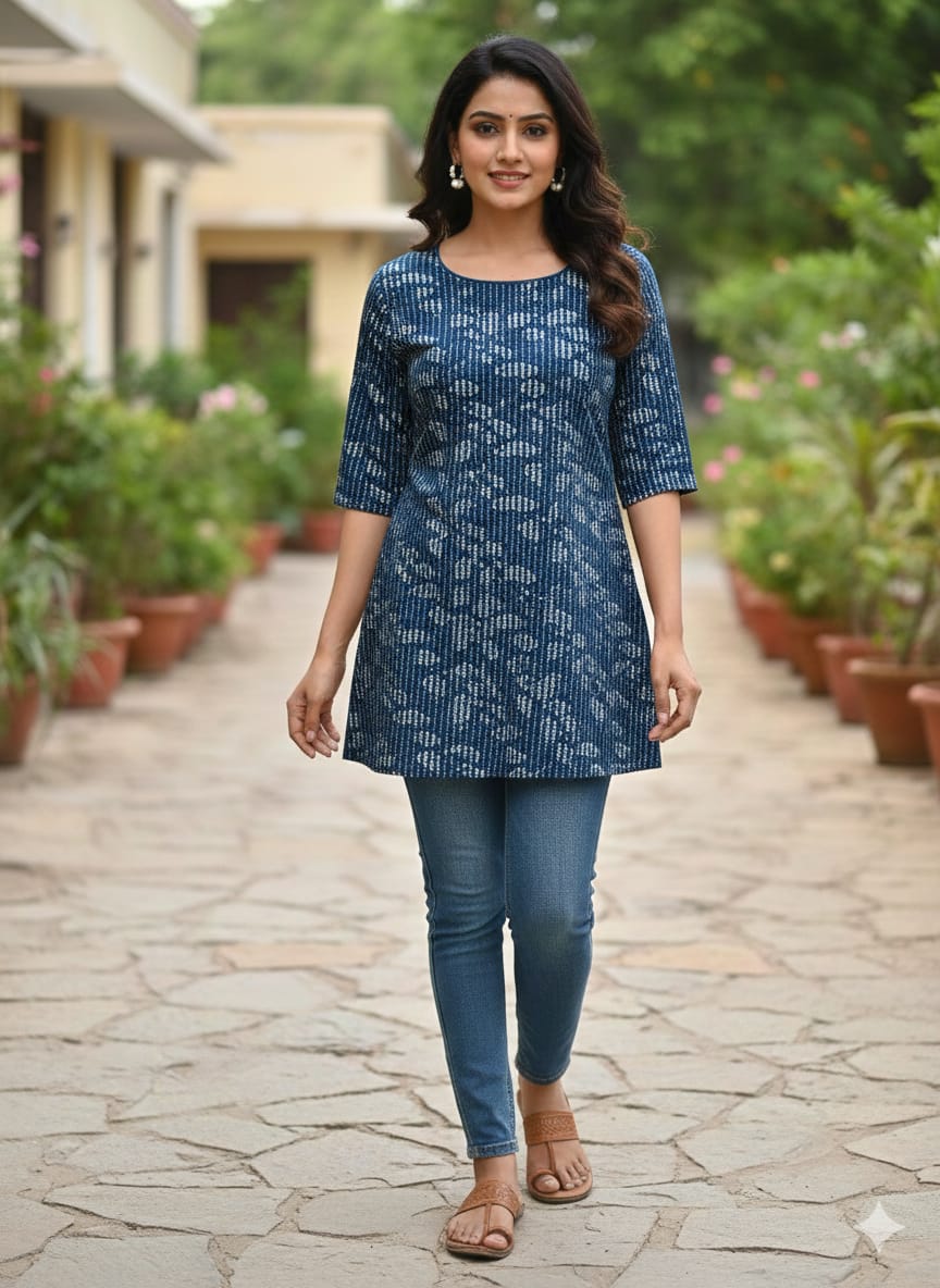Short Kurtis with Floral prits
