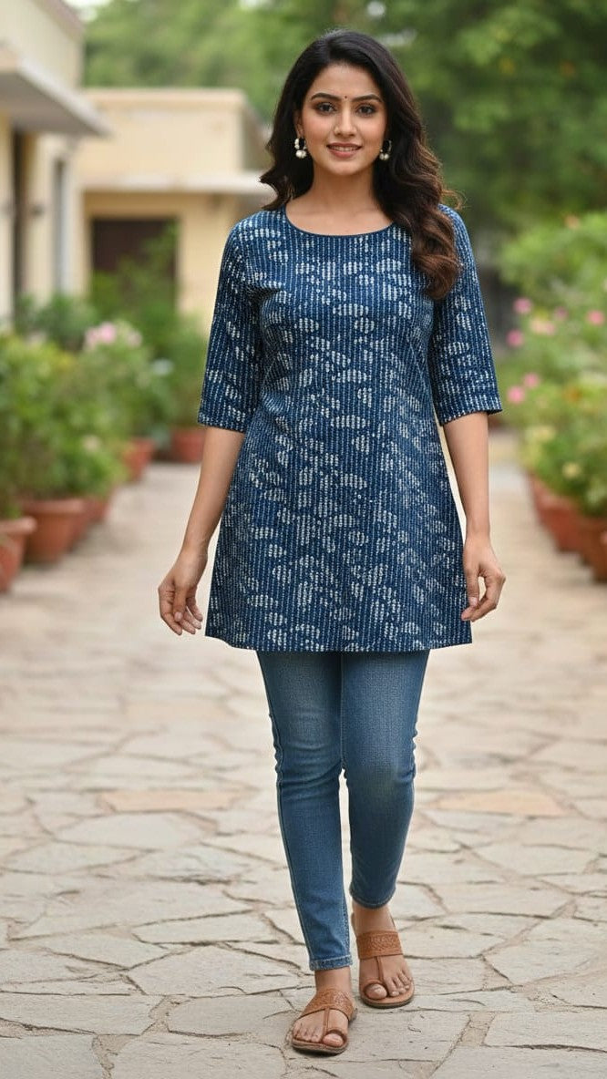 Short Kurtis with Floral prits